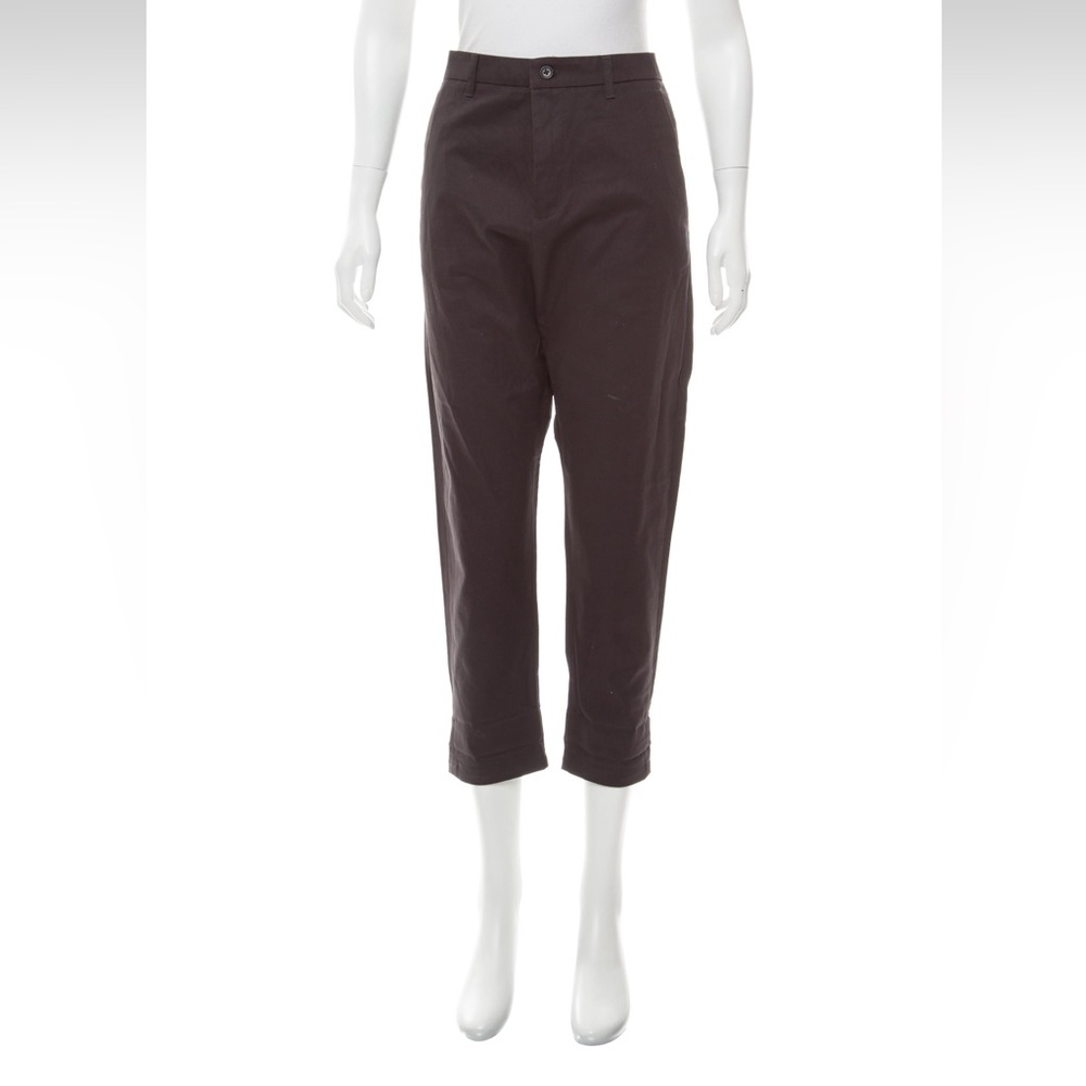 Hope high-rise charcoal pants w/ four pockets w/ concealed zip closure at front.
